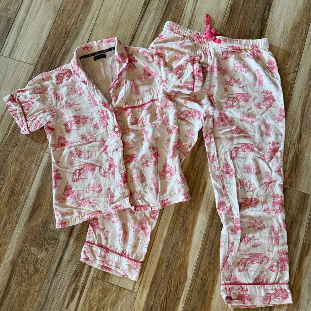 Pink Austin Toile Pajama Set
